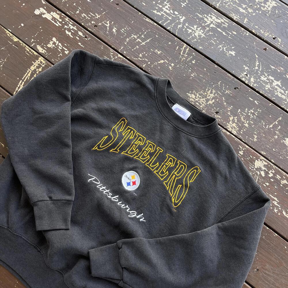 (M) Vintage 90s Pittsburgh Steelers NFL Crewneck Sweatshirt Embroidered - Picture 2 of 5